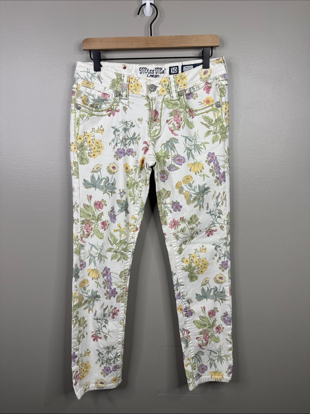 Miss Me Botanical Garden Floral Ankle Skinny Jeans - Women's Size 30 Denim